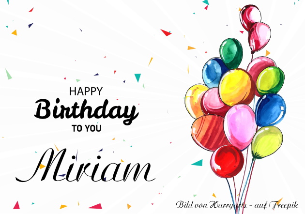 Geburtstag   Miriam  